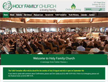 Tablet Screenshot of holyfamilysyr.org